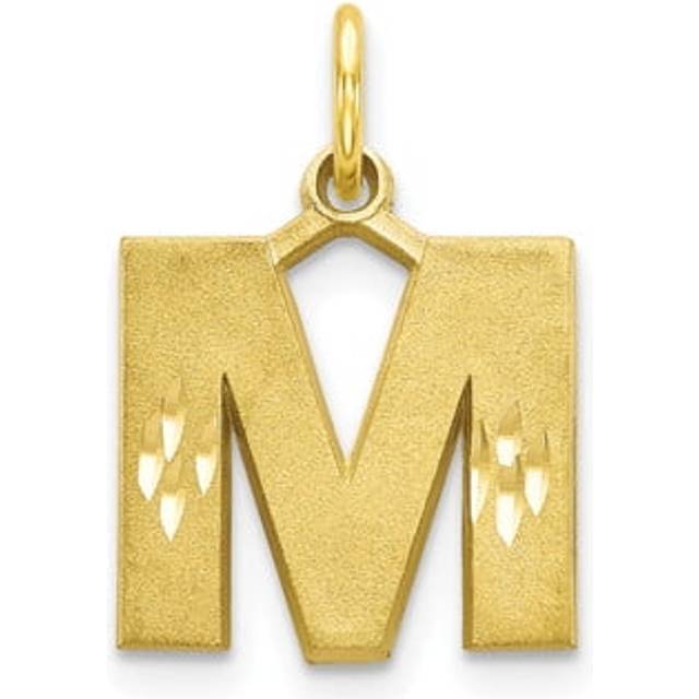 10K Yellow Gold Initial M Charm