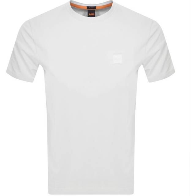 Boss Orange Tales Mens Cotton-Jersey T-shirt With Logo Patch NOS - White - Size 6XL