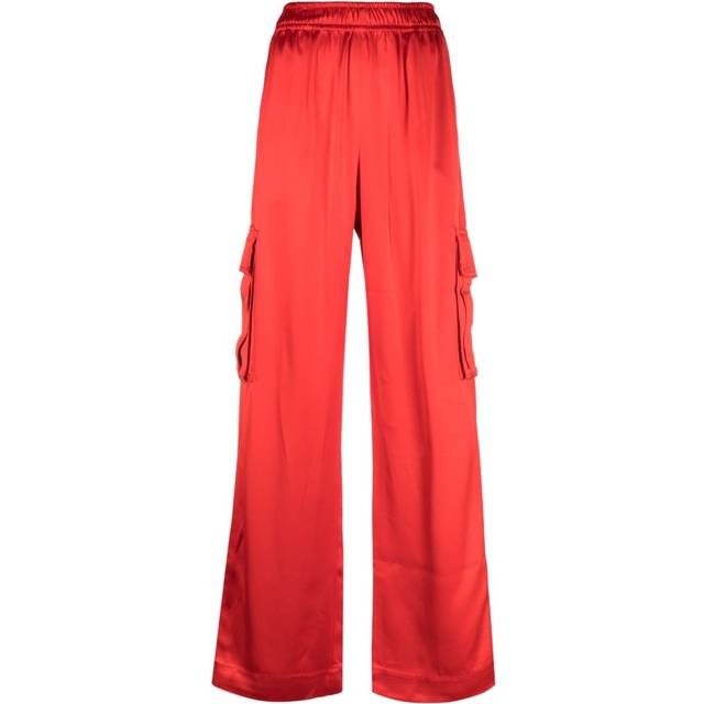 Stine Goya - Fatuna satin cargo trousers - women - Viscose - S - Red