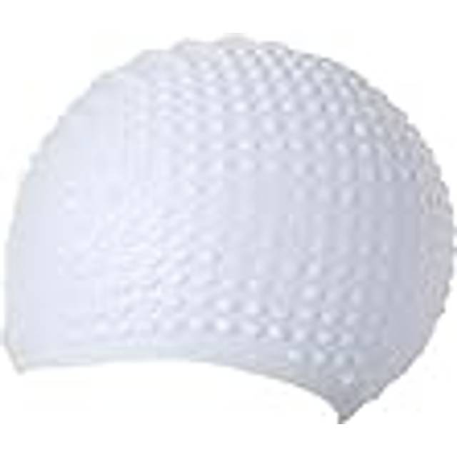Endless EL-1021SILVER Comfortable Silicon Swimming Cap with Bubble Design - Silver - Adult Free Size