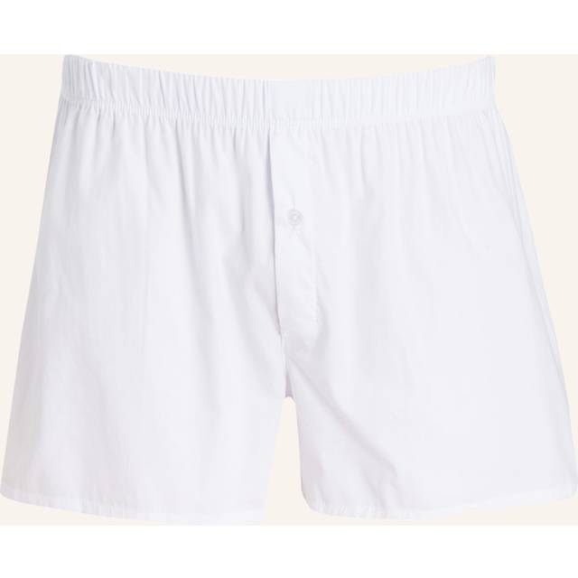 Hanro Woven Plain Boxer Shorts - White - L