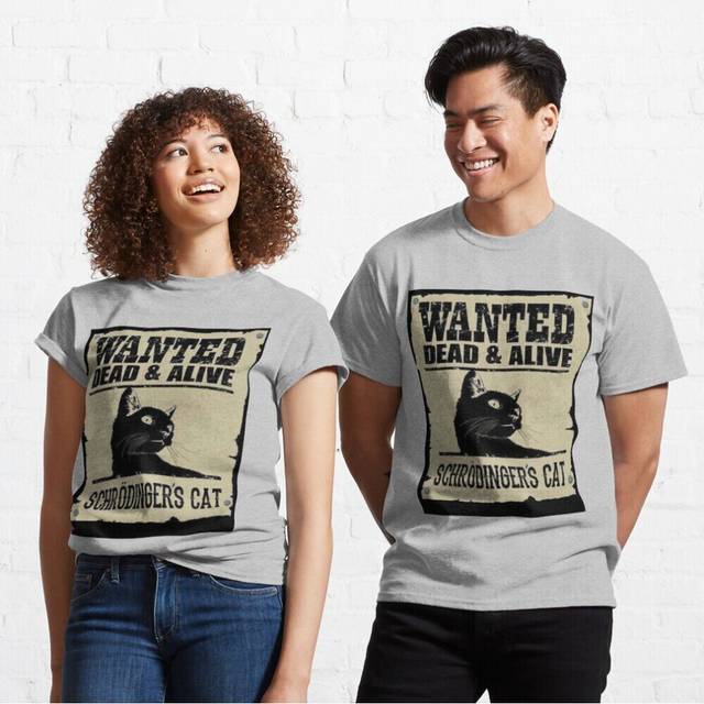 Mens Womens T-shirt Schrodinger's Cat Youth Toddler Short Sleeve Tee Tops Boys