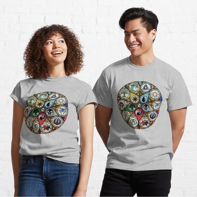 Mens Womens T-shirt MTG Stained Glass Youth Toddler Short Sleeve Tee Tops Boys