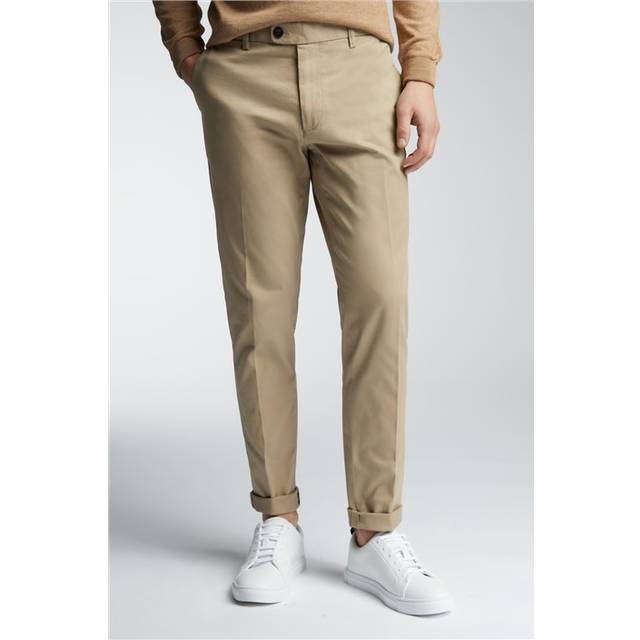 Limehaus Tailored Fit Beige Chinos, Cotton - 38L