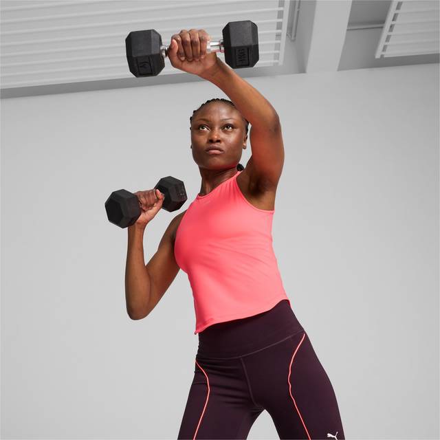 Puma Womens Training Cloudspun Mix Tank - Pink, Pink, Size 2Xl, Women - 2XL