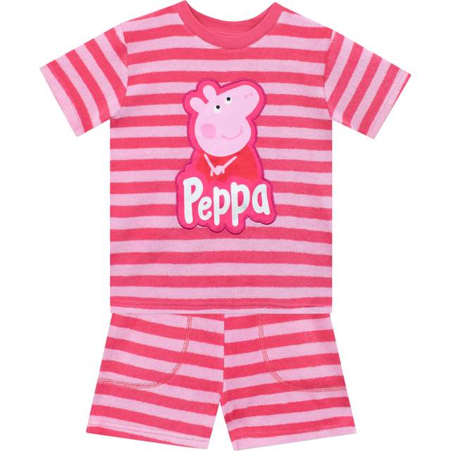 T-Shirts and Shorts Towelling Set - Pink - 4-5 Years
