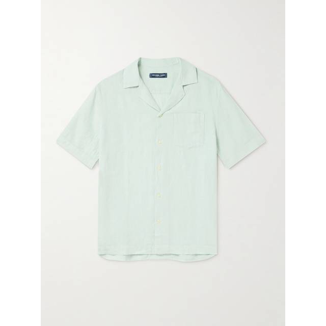 Frescobol Carioca - Angelo Camp-Collar Linen Shirt - Men - Green - M