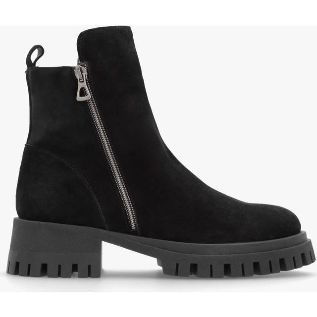 DANIEL Lagos Black Suede Chunky Low Block Heel Ankle Boots Size: 41, Colour: Black Suede
