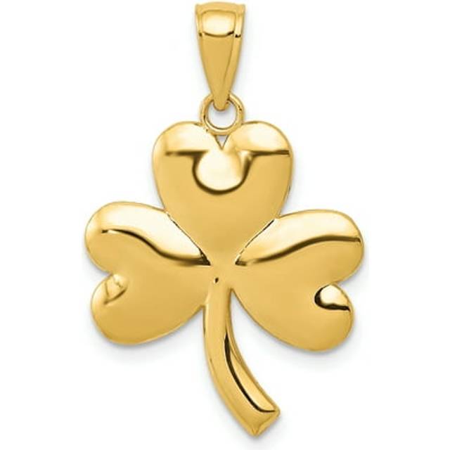 14K Yellow Gold Shamrock Charm