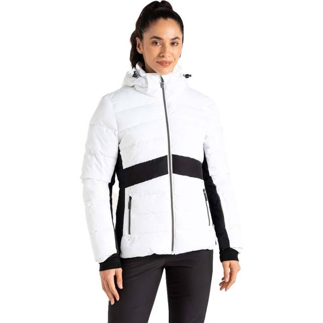 Dare 2b Women's Breathable Glacial Ski Jacket White Black, Size: 8