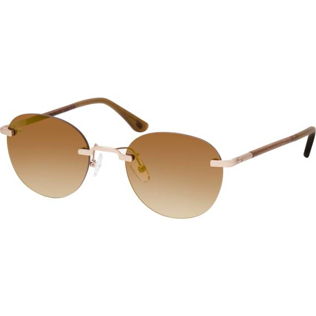 WOOD FELLAS GAZE 11721 6872, ROUND Sunglasses, UNISEX, available with prescription - Gold