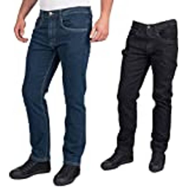 Straight Leg Stretch Denim Jeans - Navy - 32S
