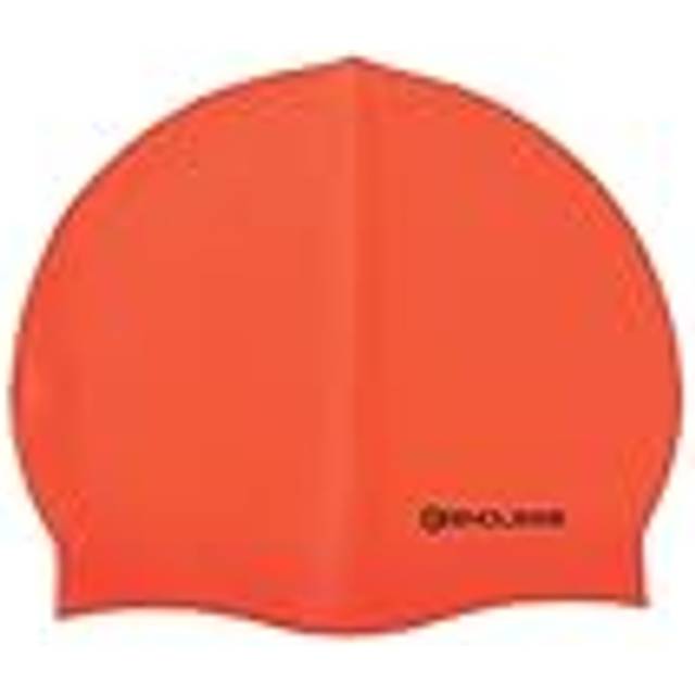 Endless EL-1019ORANGE Classic Comfortable Plain Silicon Swimming Cap - Orange - Adult Free Size