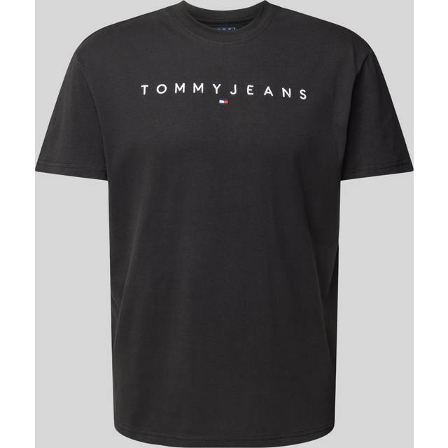 Tommy Jeans Linear Logo T Shirt Black