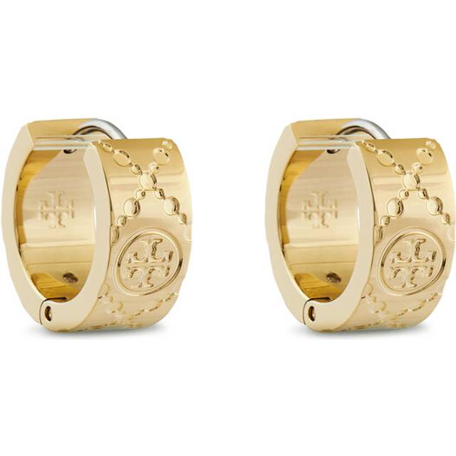 Tory Burch T Monogram Gold-Tone Small Hoop Earring
