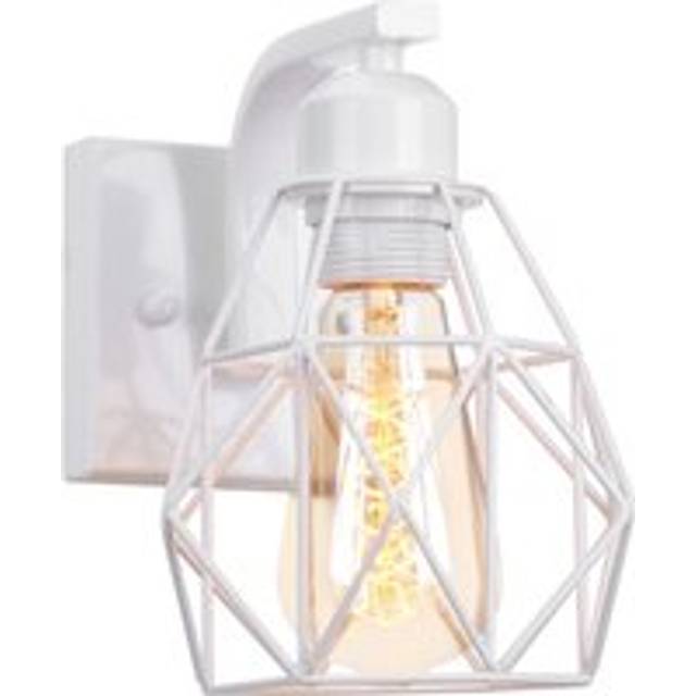 Retro Indoor Wall Lights Metal Cage Wall Sconce Modern Retro Wall Light White For Bedroom Kitchen Living Room