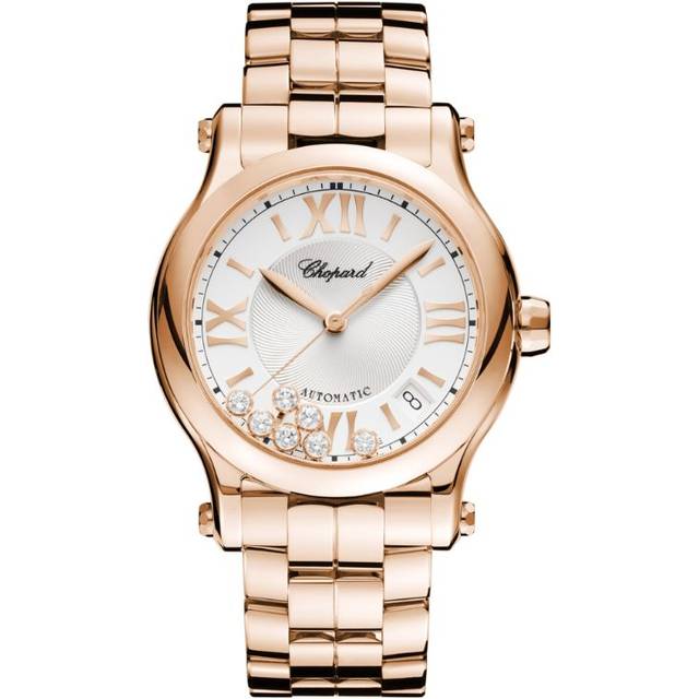 Chopard Rose Gold and Diamond Happy Sport Automatic Watch - 36mm