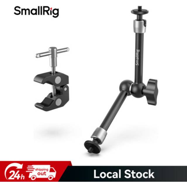 Smallrig 10 inch magic arm w/ super clamp large crab pliers clip for monitor
