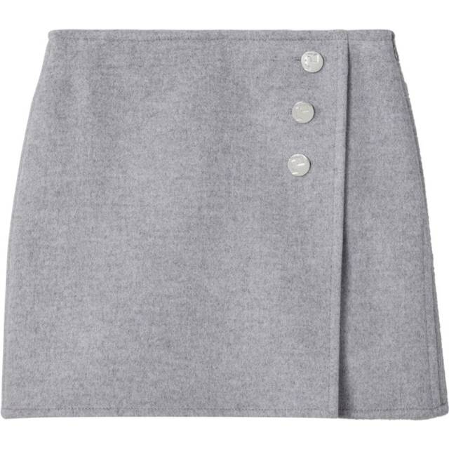 Tory Burch, Short Skirts, female, Gray, 2XS, Monogram Mini Skirt