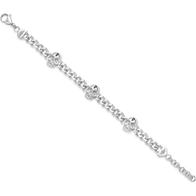 Police Vertex Stainless Steel Skull Chain Bracelet