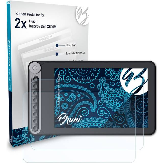 Bruni 2x protective film for huion inspiroy dial q620m screen protector