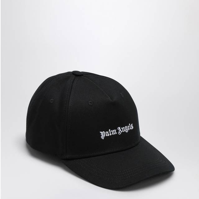 Palm Angels, Caps, male, Black, ONE SIZE, Logo Baseball Cap in Cotton and Polyester