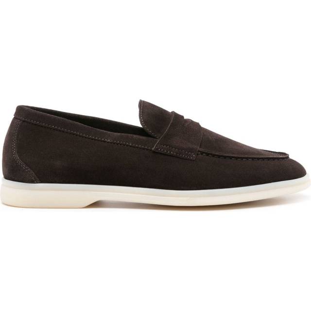 Scarosso - Luciana suede penny loafers - women - Suede - 36 - Brown