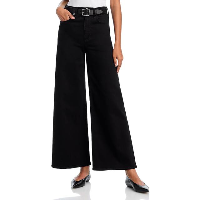 rag & bone Black Sofie Ankle Ultra Wide-Leg Jeans - black - WAIST US 33