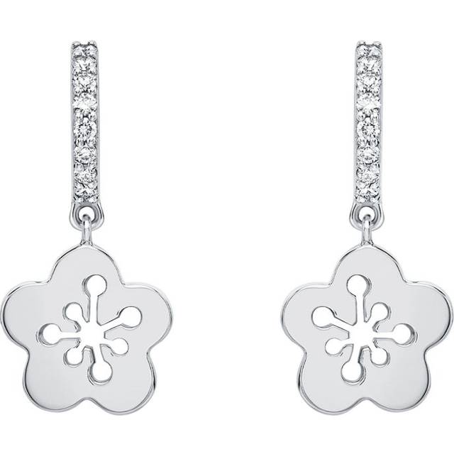 Boodles White Gold and Diamonds Mini Blossom Drop Earrings - One size