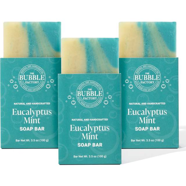 The Bubble Factory Handmade Natural Bath & Body Soap Bar  Vegan  All-Natural  Palm Oil Free  Made in USA with Shea Butter + Essential Oils