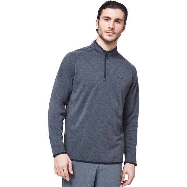(M, Dark Grey Heather) Oakley Mens 2021 Range Pullover 2.0 1/4 Zip Melange Golf Sweater