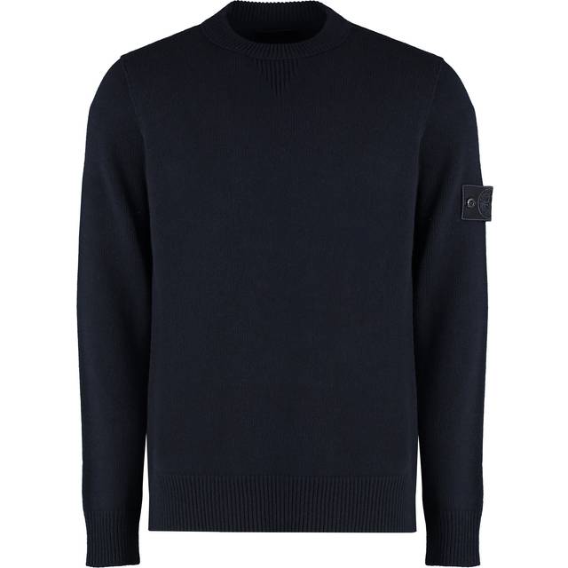 Navy Ghost Crew Neck Wool Jumper (M)