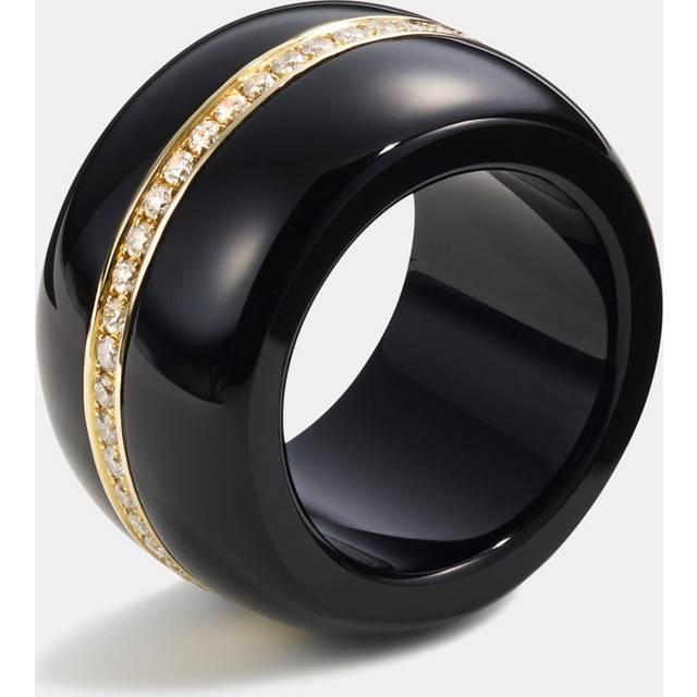 By Pariah Diamond Pebble Cocktail Ring in Black Onyx - 56