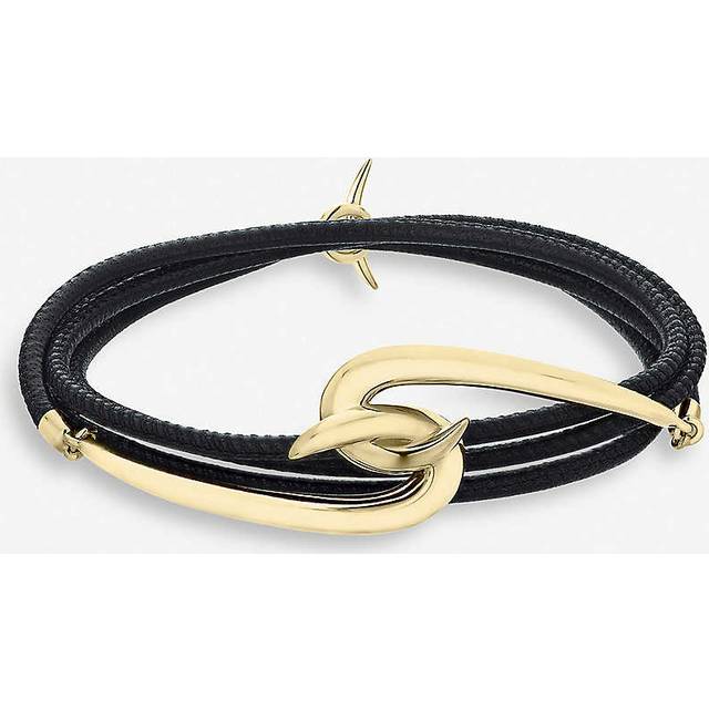 Shaun Leane Womens Yellow Gold Vermeil Hook Gold-plated Silver and Leather Bracelet M - YELLOW GOLD VERMEIL