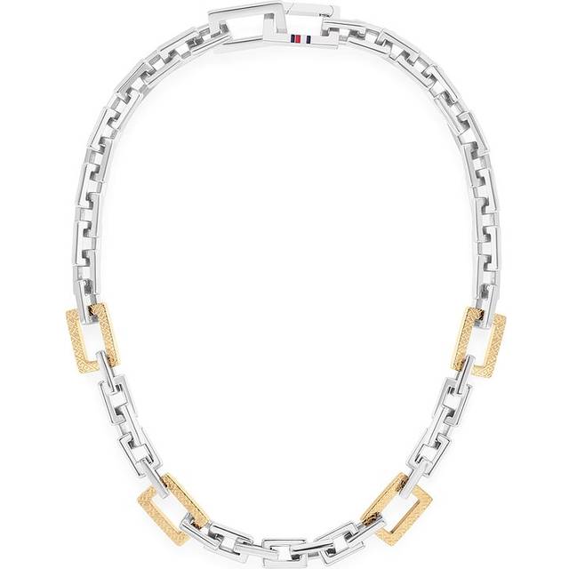 Two-Tone Infinity Chain TH Monogram Necklace