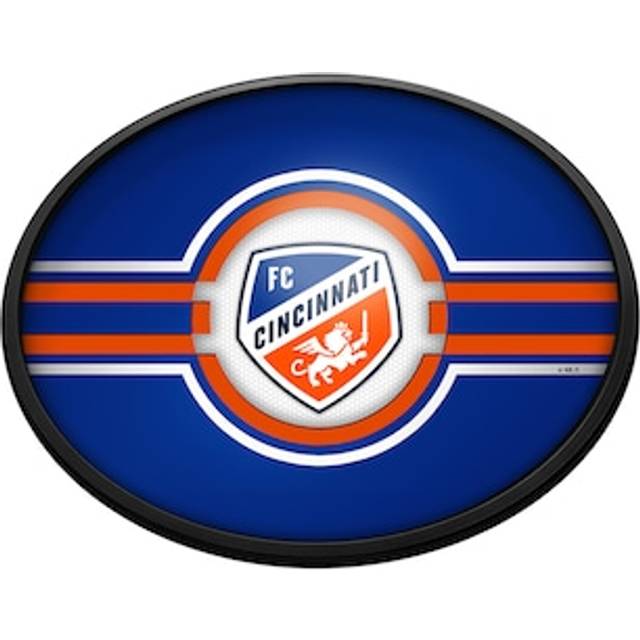 FC Cincinnati 18'' x 14'' Slimline Illuminated Striped Oval Wall Sign - No Size