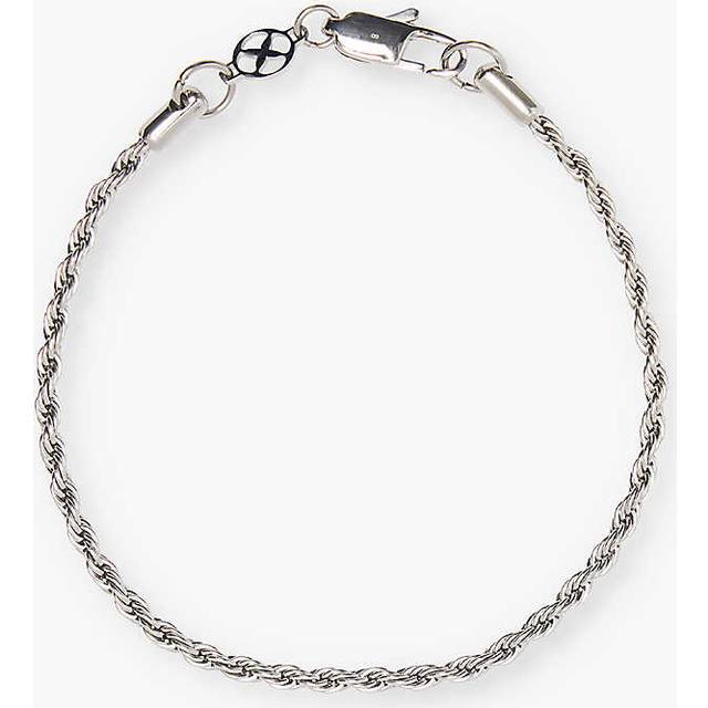 Vitaly Mens Stainless Steal Weave Recycled Stainless-steel Bracelet 7.5