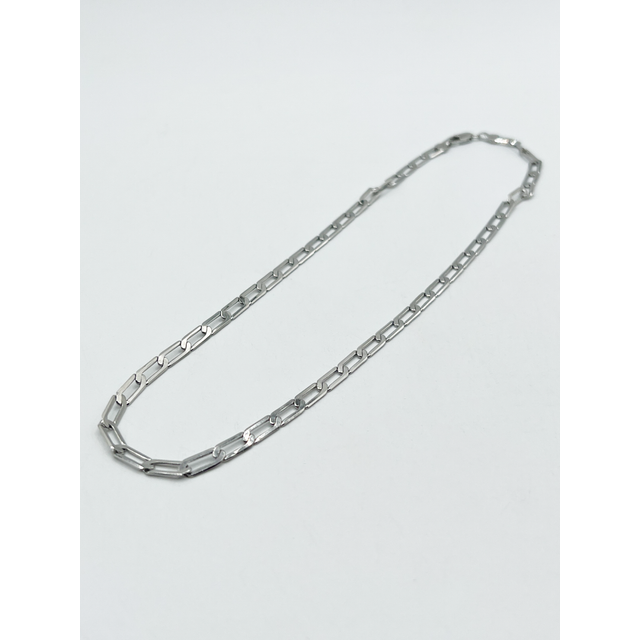 SVNX Mens Flat Linked Chain Necklace in Silver - One Size