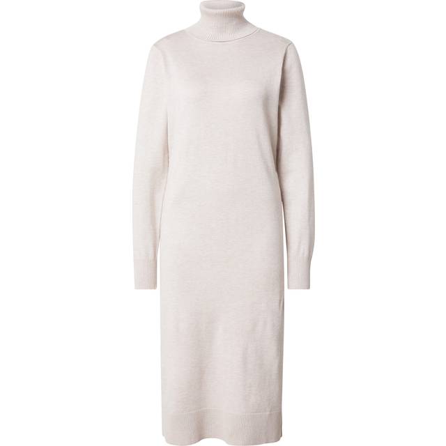 Saint Tropez, Klänning, Dam, XS, Grå Morn Melange Rullkrageklänning - beige (XS)