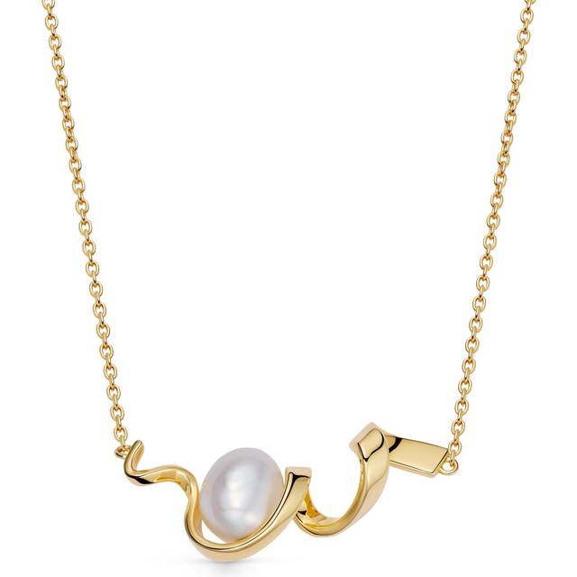 Astley Clarke Freshwater Pearl Spiral Necklace, Gold