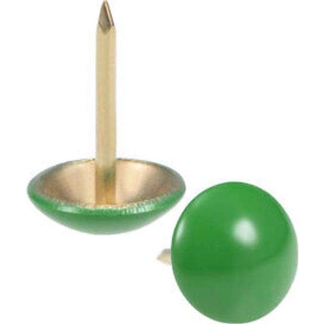 Upholstery nails tacks 11mm green round head 17mm length thumb push pins 25 pcs