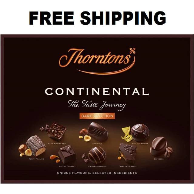 Continental Dark Selection, Chocolate Hamper, Dark Chocolate Gift Box, Inspired by European Flavours, Assorted Dark Chocolates, 264g