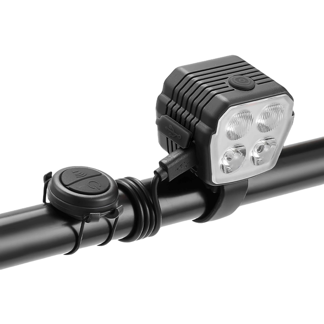 Chronus 2-in-1 Bicycle Horn Light, 120db Treble, 7 Working Modes, Four lamp Beads for high Beam and Low Beam, Easy to Install Immediately(Black)