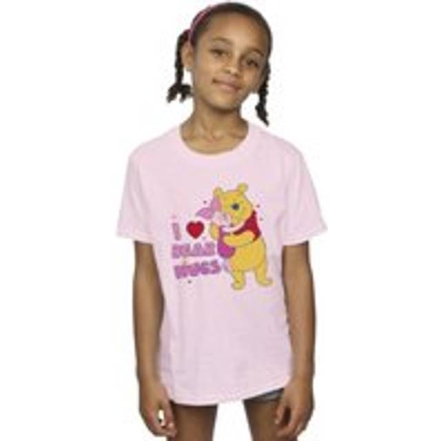 Winnie The Pooh Big Bear Hugs Cotton T-Shirt - Baby Pink - 12-13 Years