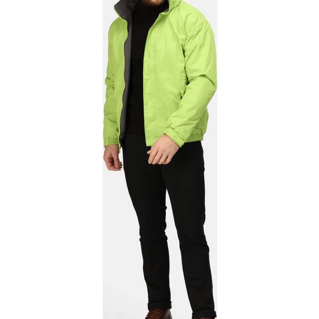 (S, Key Lime/Seal Grey) Regatta Dover Waterproof Windproof Jacket (Thermo-Guard Insulation)
