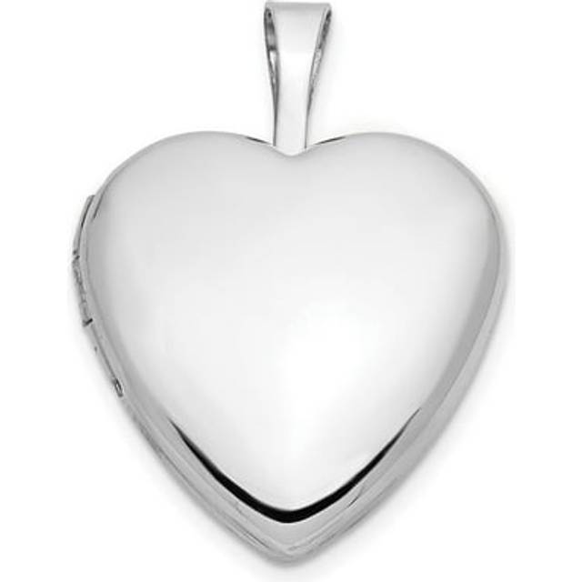 16 mm 14K White Gold Heart Locket