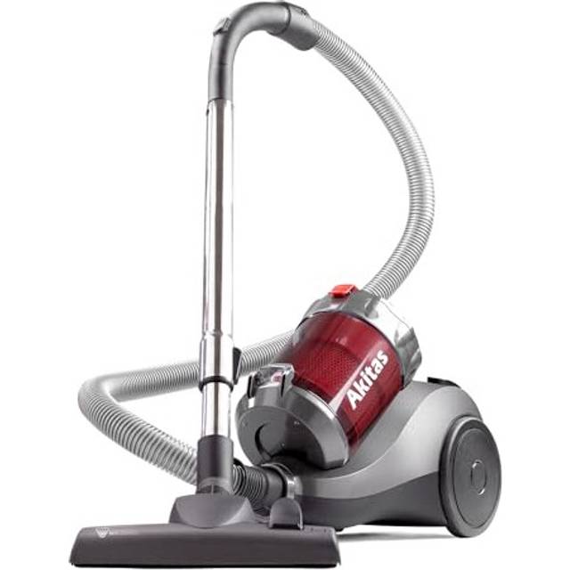Akitas 800W Powerful Bagless Cylinder Vacuum Cleaner Hoover With German Wessel Werk Nozzle Head For Hard Floor & Carpet