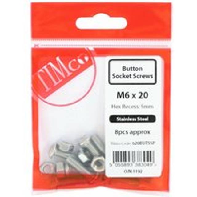 TIMCO Socket Screws & Hex Nuts Button Stainless Steel - 620BUTSSP - P- you get 7