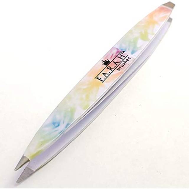 F.A.R.A.H. Z-Tweeze Professional Modern Art Stainless Steel Dual Ended Precision Tweezers with Slanted and Pointed Tips