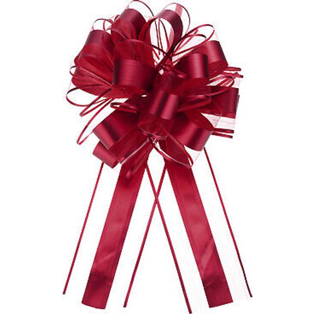 12pcs 11 Inch Extra Large Pull Bow Gift Wrapping Bows Ribbon Burgundy